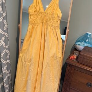 Yellow Spaghetti strap Maxi Dress